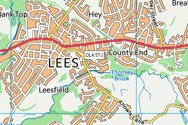 OL4 5TJ map - OS VectorMap District (Ordnance Survey)