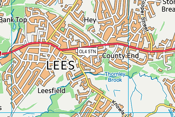 OL4 5TN map - OS VectorMap District (Ordnance Survey)