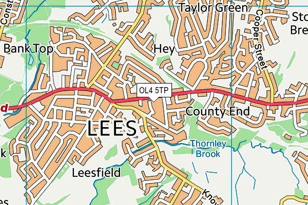 OL4 5TP map - OS VectorMap District (Ordnance Survey)