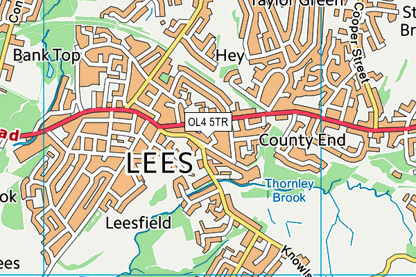 OL4 5TR map - OS VectorMap District (Ordnance Survey)