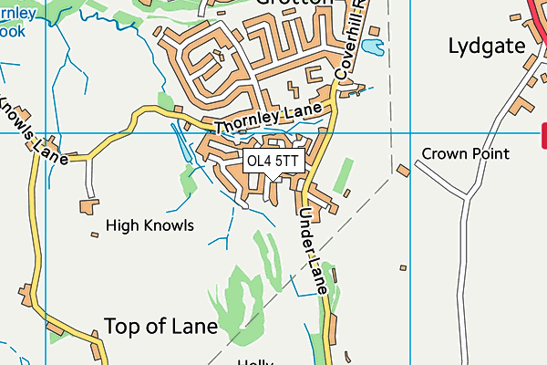 OL4 5TT map - OS VectorMap District (Ordnance Survey)