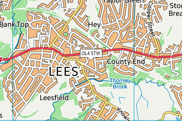 OL4 5TW map - OS VectorMap District (Ordnance Survey)