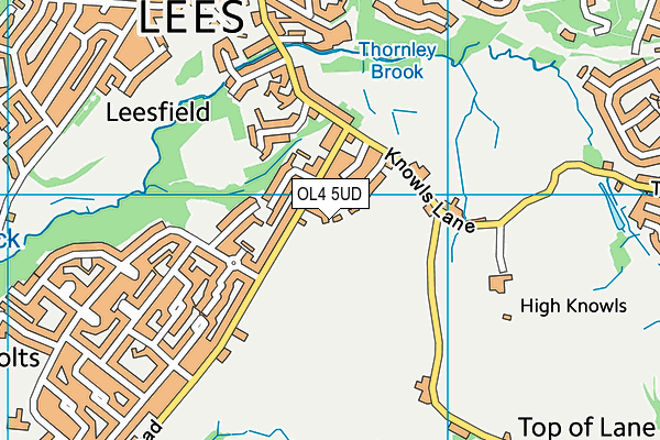 OL4 5UD map - OS VectorMap District (Ordnance Survey)