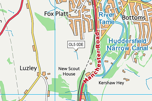 OL5 0DE map - OS VectorMap District (Ordnance Survey)