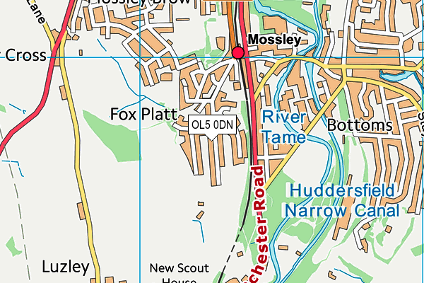 OL5 0DN map - OS VectorMap District (Ordnance Survey)