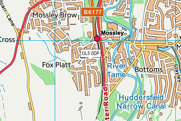 OL5 0DP map - OS VectorMap District (Ordnance Survey)