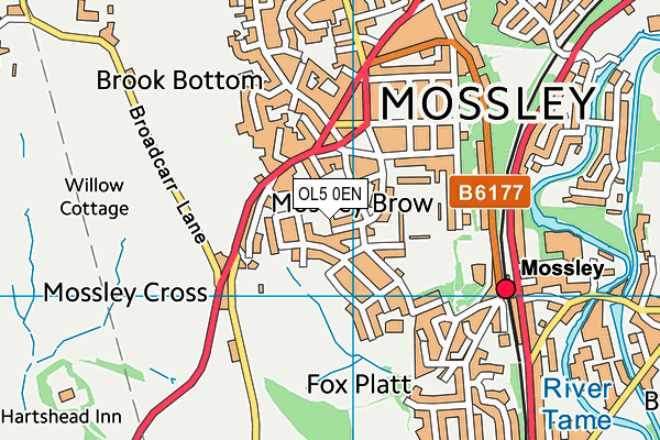 OL5 0EN map - OS VectorMap District (Ordnance Survey)