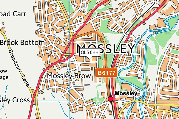 OL5 0HH map - OS VectorMap District (Ordnance Survey)