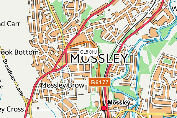 OL5 0HJ map - OS VectorMap District (Ordnance Survey)