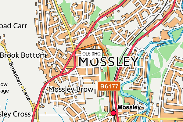 OL5 0HQ map - OS VectorMap District (Ordnance Survey)