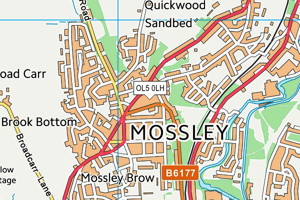 OL5 0LH map - OS VectorMap District (Ordnance Survey)