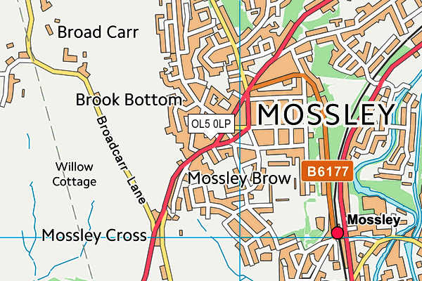 OL5 0LP map - OS VectorMap District (Ordnance Survey)