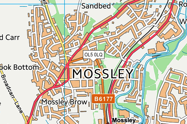 OL5 0LQ map - OS VectorMap District (Ordnance Survey)