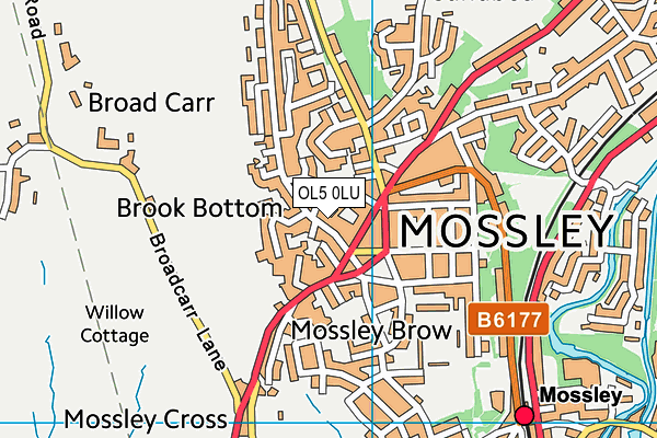 OL5 0LU map - OS VectorMap District (Ordnance Survey)