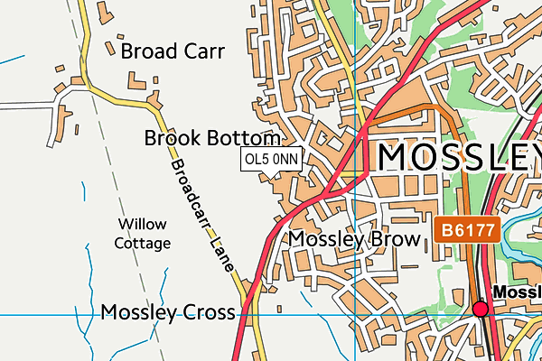 OL5 0NN map - OS VectorMap District (Ordnance Survey)