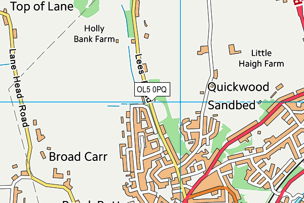 OL5 0PQ map - OS VectorMap District (Ordnance Survey)