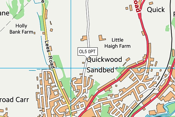 OL5 0PT map - OS VectorMap District (Ordnance Survey)