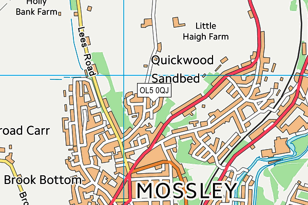 OL5 0QJ map - OS VectorMap District (Ordnance Survey)