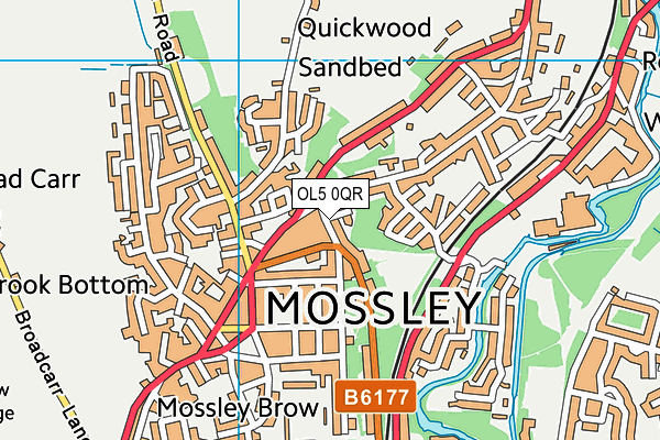 OL5 0QR map - OS VectorMap District (Ordnance Survey)