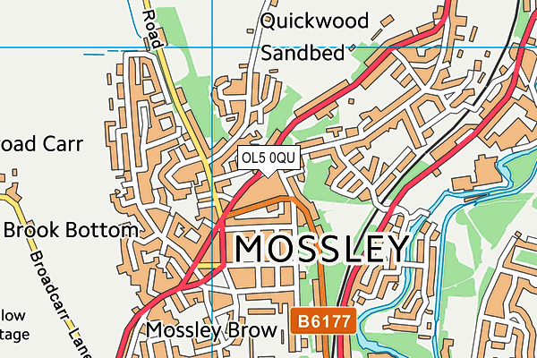 OL5 0QU map - OS VectorMap District (Ordnance Survey)