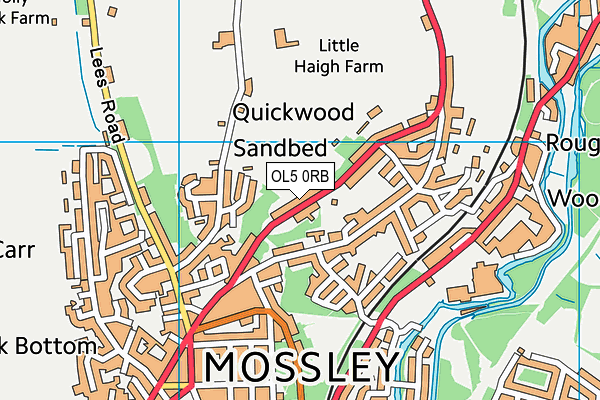 OL5 0RB map - OS VectorMap District (Ordnance Survey)