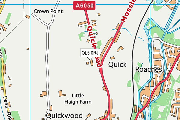 OL5 0RJ map - OS VectorMap District (Ordnance Survey)