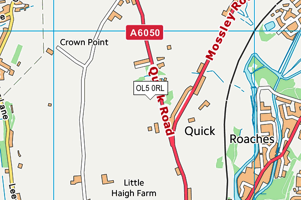 OL5 0RL map - OS VectorMap District (Ordnance Survey)