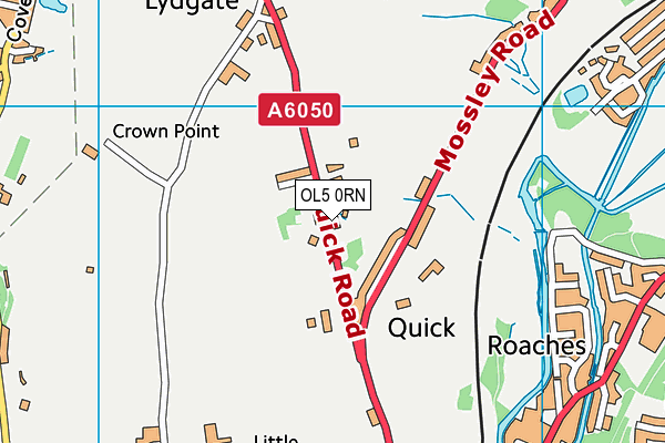 OL5 0RN map - OS VectorMap District (Ordnance Survey)