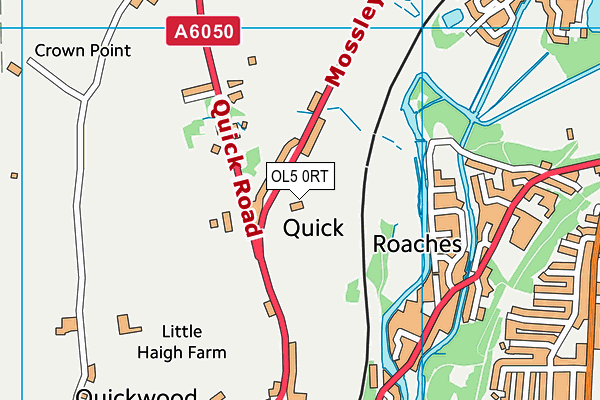 OL5 0RT map - OS VectorMap District (Ordnance Survey)