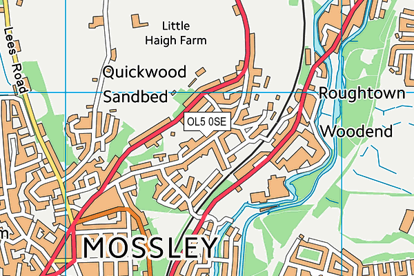 OL5 0SE map - OS VectorMap District (Ordnance Survey)