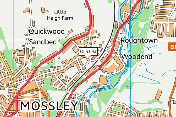 OL5 0SJ map - OS VectorMap District (Ordnance Survey)