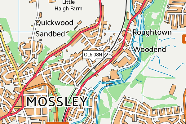 OL5 0SN map - OS VectorMap District (Ordnance Survey)