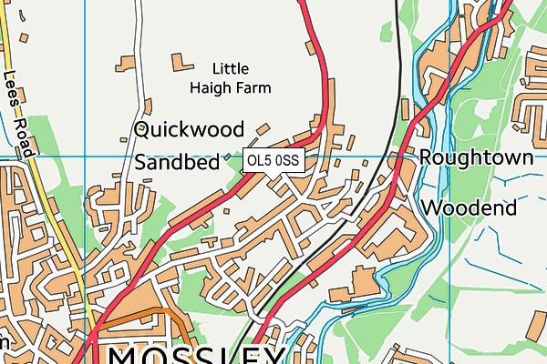 OL5 0SS map - OS VectorMap District (Ordnance Survey)