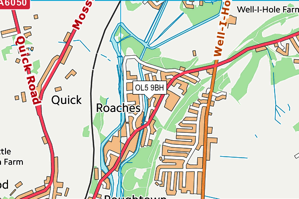 OL5 9BH map - OS VectorMap District (Ordnance Survey)