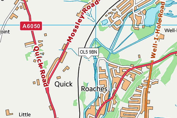 OL5 9BN map - OS VectorMap District (Ordnance Survey)