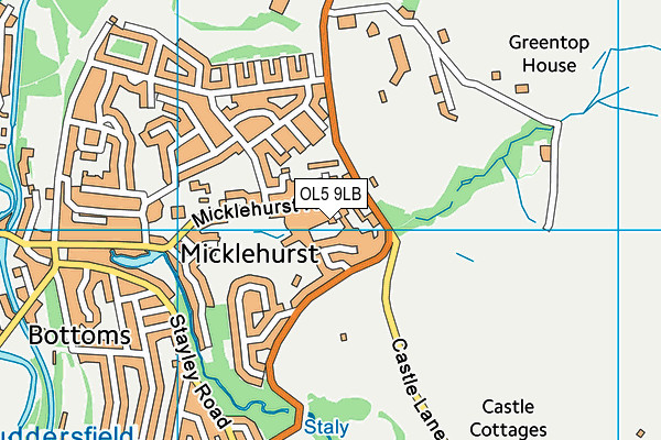 OL5 9LB map - OS VectorMap District (Ordnance Survey)