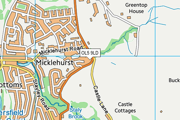 OL5 9LD map - OS VectorMap District (Ordnance Survey)