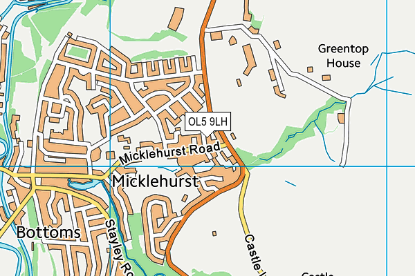 OL5 9LH map - OS VectorMap District (Ordnance Survey)