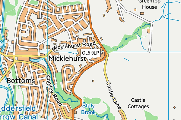 OL5 9LP map - OS VectorMap District (Ordnance Survey)