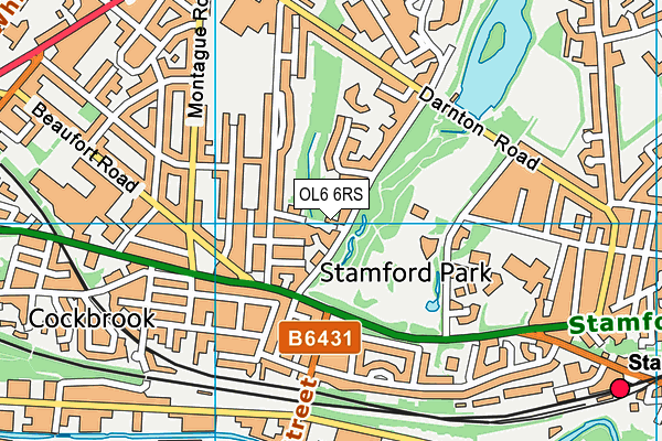 OL6 6RS map - OS VectorMap District (Ordnance Survey)