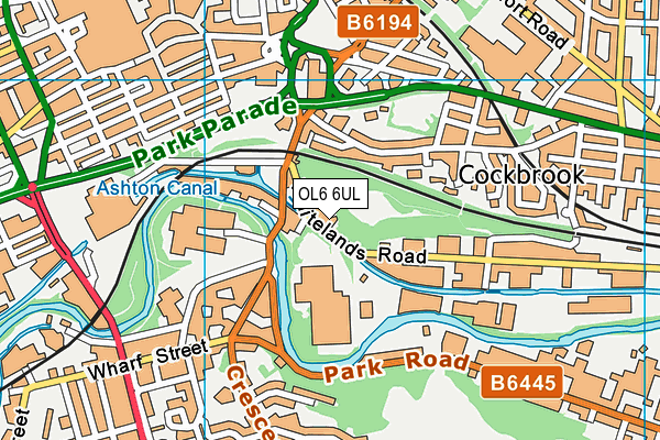 OL6 6UL map - OS VectorMap District (Ordnance Survey)