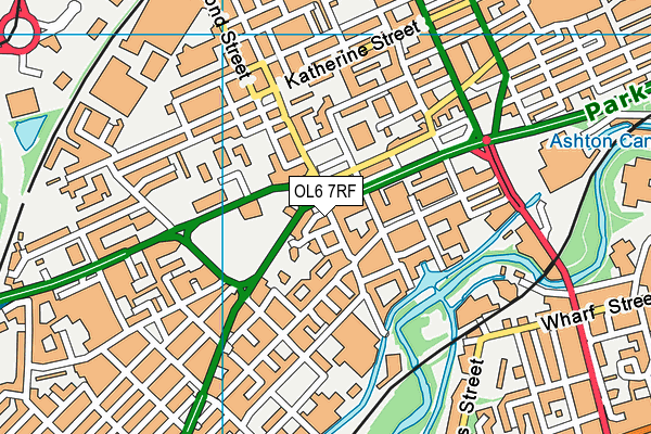 OL6 7RF map - OS VectorMap District (Ordnance Survey)