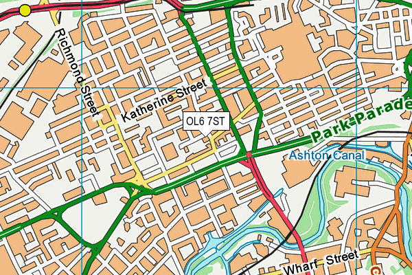 Safe Start Education map (OL6 7ST) - OS VectorMap District (Ordnance Survey)
