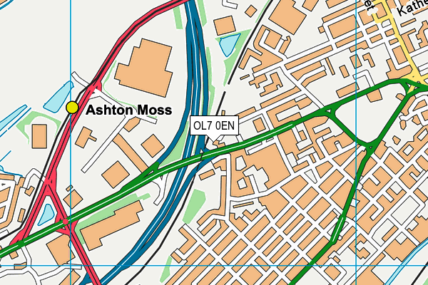 OL7 0EN map - OS VectorMap District (Ordnance Survey)