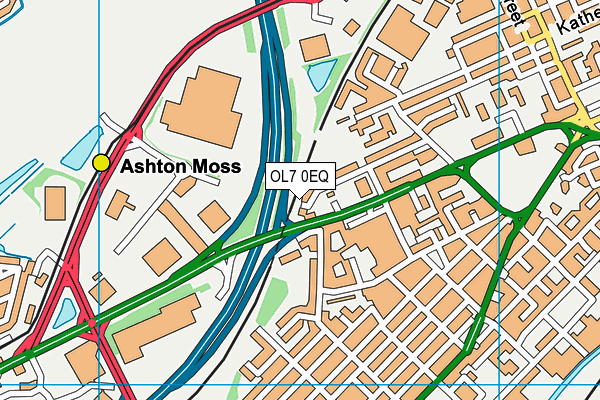 OL7 0EQ map - OS VectorMap District (Ordnance Survey)