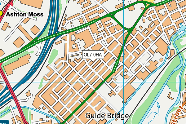 OL7 0HA map - OS VectorMap District (Ordnance Survey)