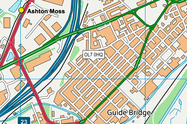 OL7 0HQ map - OS VectorMap District (Ordnance Survey)