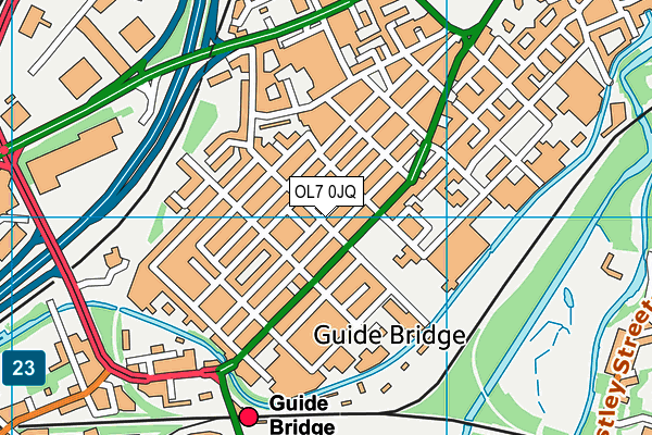 OL7 0JQ map - OS VectorMap District (Ordnance Survey)