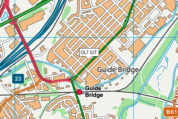 OL7 0JT map - OS VectorMap District (Ordnance Survey)