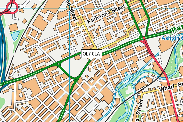 OL7 0LA map - OS VectorMap District (Ordnance Survey)